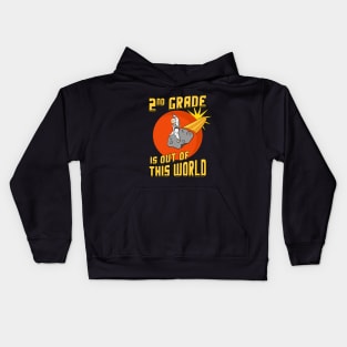 2nd Grade Is Out Of This World Back to School Astronaut Kids Hoodie